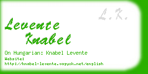 levente knabel business card